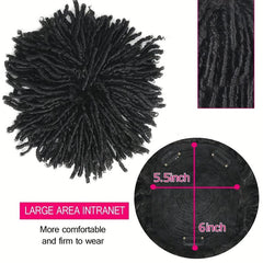 24 cm Dreadlock Hair Topper Clip In Synthetic Faux Locs Braided Hair Half Wigs