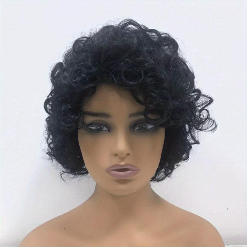 Soft Afro Curly Kinky Hair Wig For Women Girls Synthetic Rose Net Wig