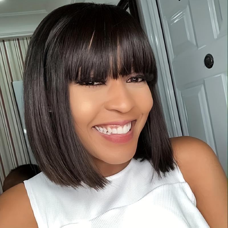 Short Bob Wigs With Bangs 30 48 Cm Colorful Synthetic Hair Wigs For Women Girls