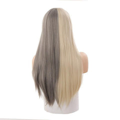 Long Straight Double Hair Wigs With Bangs Multicolor