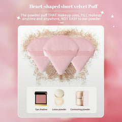 10pcs Pink Makeup Kit Triangle Puff Sponge & Leopard Print Headband Set