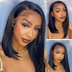 Bone Straight Bob Lace Front Wig 13x4 Human Hair Wig For Women