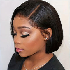 Bone Straight Bob Lace Front Wig 13x4 Human Hair Wig For Women