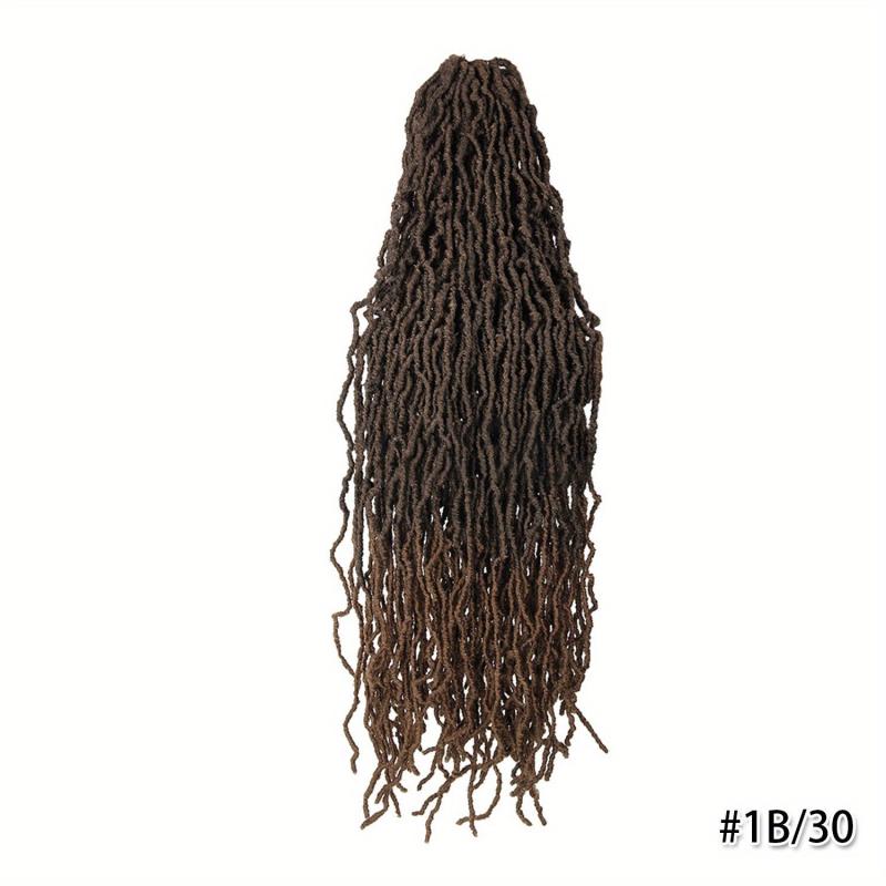 44 Cm Faux Locs Crochet Braids Hair Extensions Pre-looped Synthetic Long