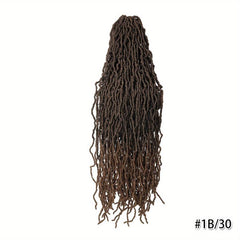 44 Cm Faux Locs Crochet Braids Hair Extensions Pre-looped Synthetic Long