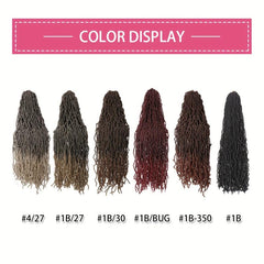 44 Cm Faux Locs Crochet Braids Hair Extensions Pre-looped Synthetic Long