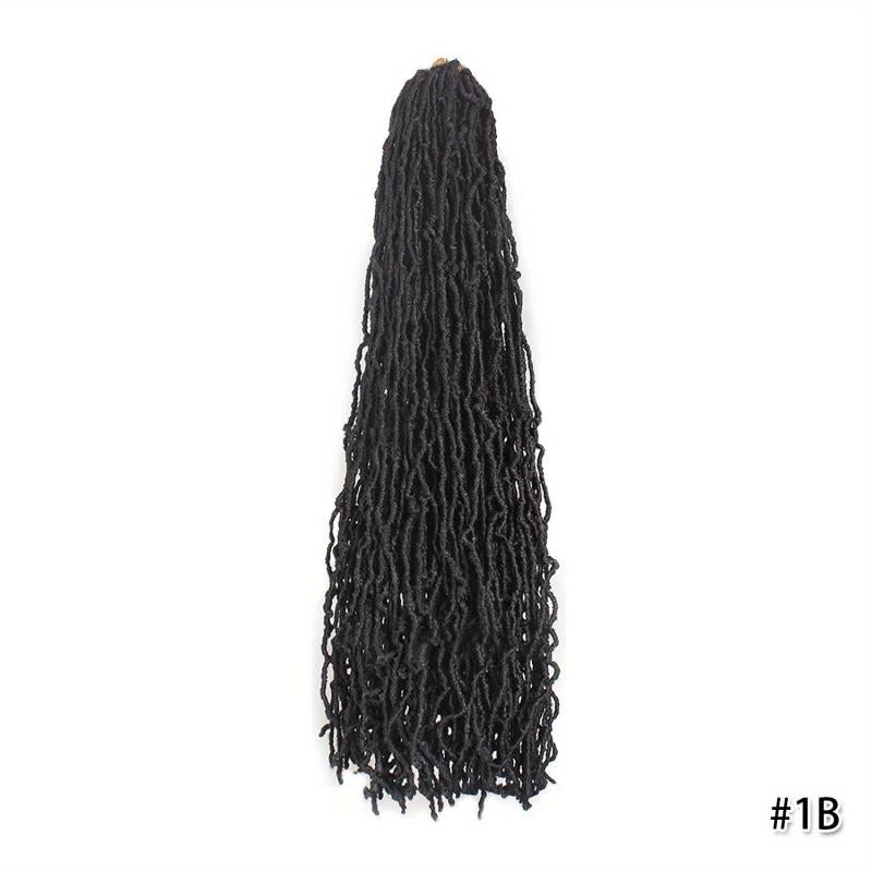 44 Cm Faux Locs Crochet Braids Hair Extensions Pre-looped Synthetic Long