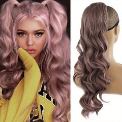 Gray Wavy Ponytail Hair Clip In Hairpiece