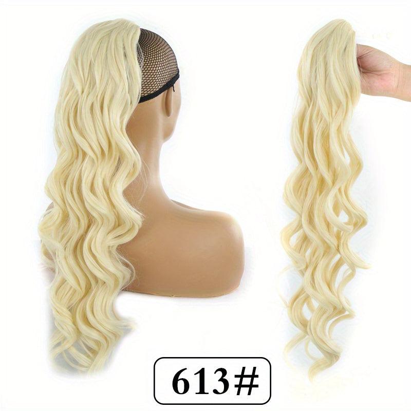 Gray Wavy Ponytail Hair Clip In Hairpiece