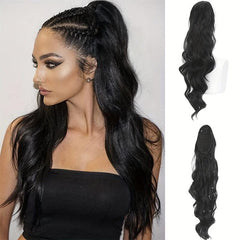 Gray Wavy Ponytail Hair Clip In Hairpiece