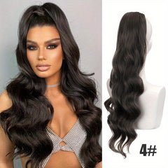 Gray Wavy Ponytail Hair Clip In Hairpiece