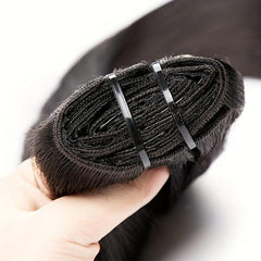 8 Pcs Clip In 2 Long Straight Hair Extensions Brazilian Virgin Human Hair