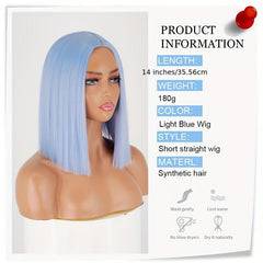 Short Straight Synthetic Wig Bob Style
