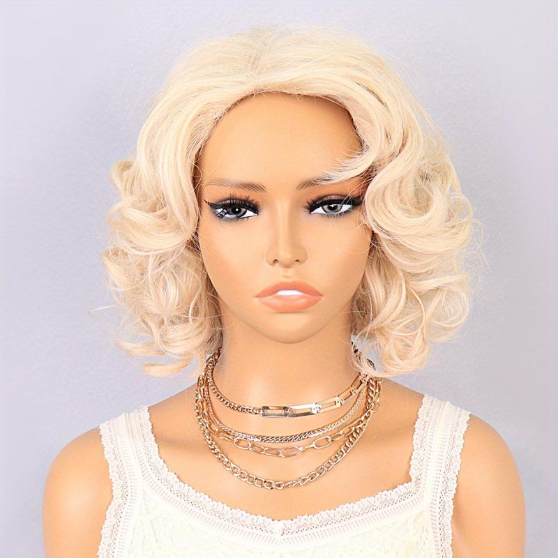 Short Blonde Pixie Cut Wigs for Women Ombre Synthetic Hair Natural Looking Wig
