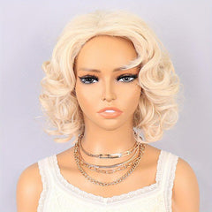 Short Blonde Pixie Cut Wigs for Women Ombre Synthetic Hair Natural Looking Wig