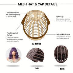 Purple Short Wavy Wig for Women - Daily Party Cosplay Style