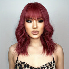 Purple Short Wavy Wig for Women - Daily Party Cosplay Style