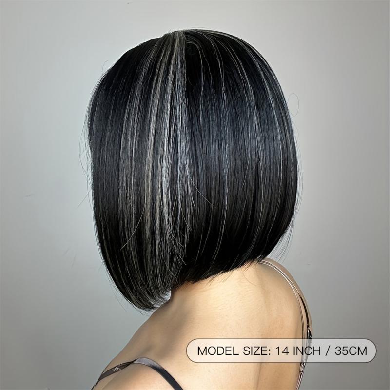 Short Straight Bob Hair Wigs With Bangs Synthetic Hair Wigs