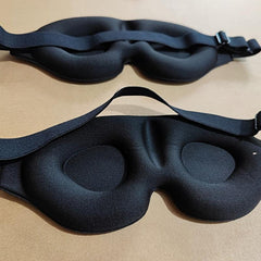 3D Contoured Sleep Mask Adjustable Strap Eye Cover Soft Comfy Eye Shade