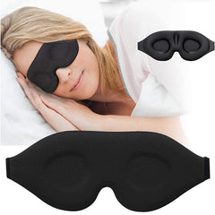 3D Contoured Sleep Mask Adjustable Strap Eye Cover Soft Comfy Eye Shade