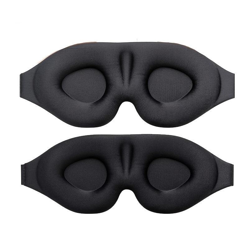 3D Contoured Sleep Mask Adjustable Strap Eye Cover Soft Comfy Eye Shade
