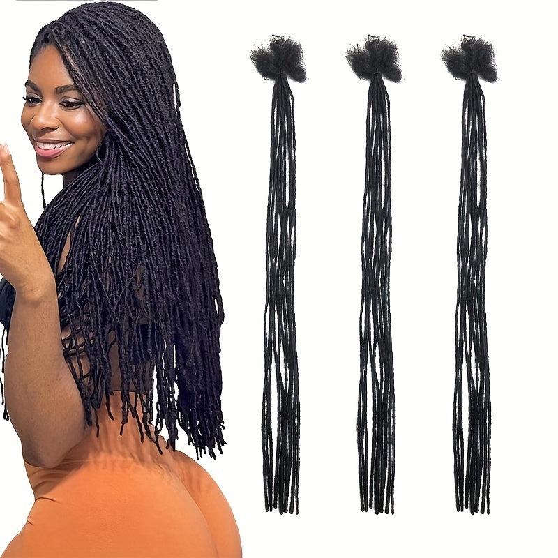 10 Strands Human Hair Dreadlock Extensions 0 Diameter Full Hand Permanent