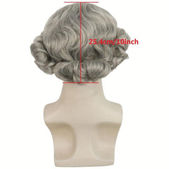 Short Gray Curly Whoville Cosplay Costume Wig For Halloween