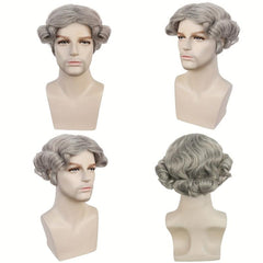 Short Gray Curly Whoville Cosplay Costume Wig For Halloween