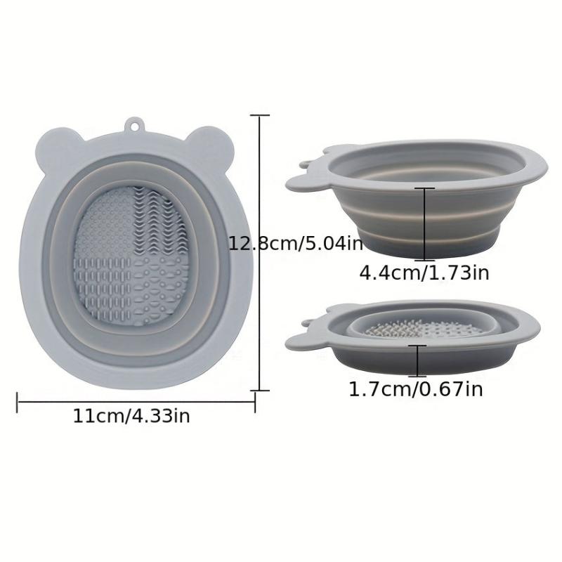 Bear Silicone Folding Wash Bowl for Makeup Cleaning