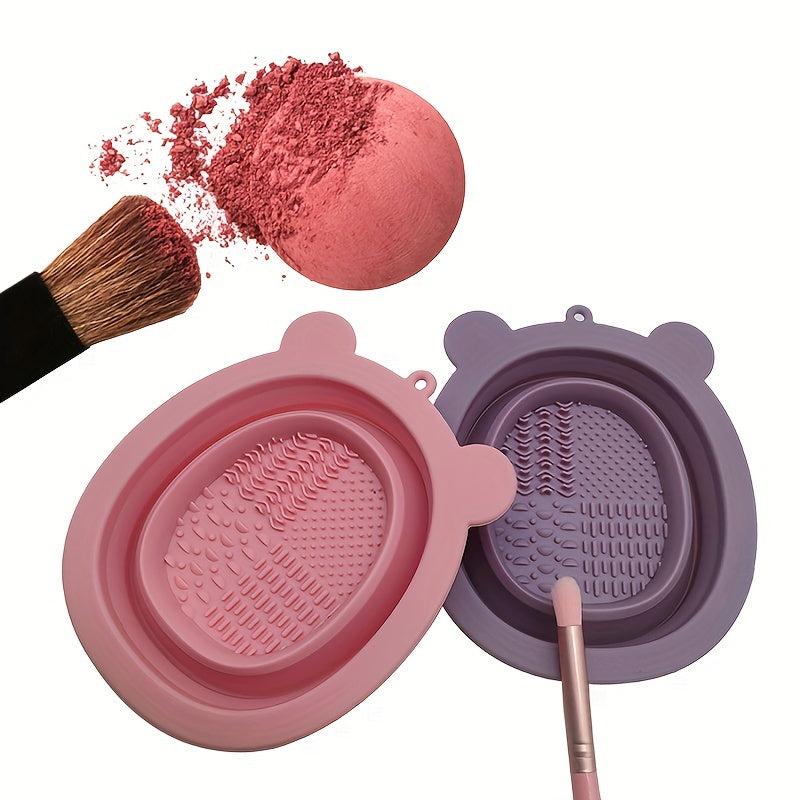 Bear Silicone Folding Wash Bowl for Makeup Cleaning