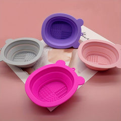 Bear Silicone Folding Wash Bowl for Makeup Cleaning