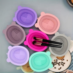 Bear Silicone Folding Wash Bowl for Makeup Cleaning