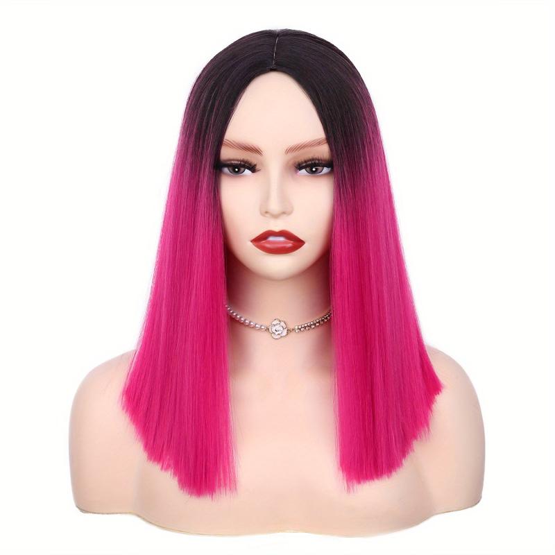 2 Tone Ombre Synthetic Wig for Women Short Straight Hair