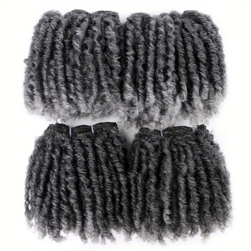 4 Pcs Short Dreadlock Hair Weaving Afro Twist Hair Weave Bundles