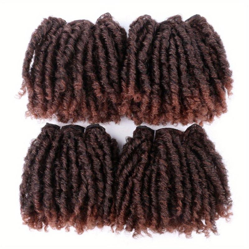 4 Pcs Short Dreadlock Hair Weaving Afro Twist Hair Weave Bundles