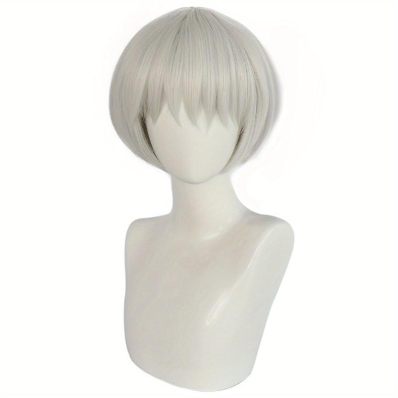 Silvery Short Cosplay Wigs with Wig Cap