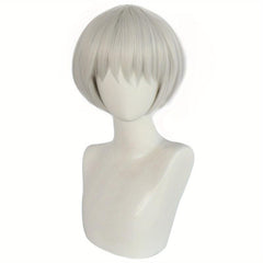 Silvery Short Cosplay Wigs with Wig Cap