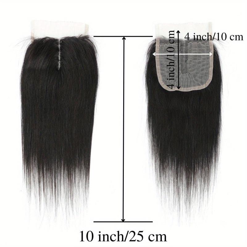 4x4 T Part HD Lace Front Closure Straight Human Hair Brazilian Virgin Hair