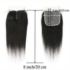 4x4 T Part HD Lace Front Closure Straight Human Hair Brazilian Virgin Hair