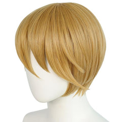 Short Blonde Straight Cosplay Wig + Wig Cap