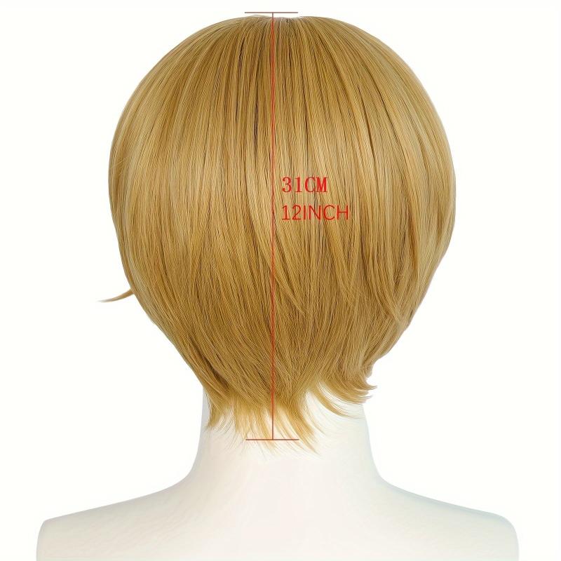 Short Blonde Straight Cosplay Wig + Wig Cap