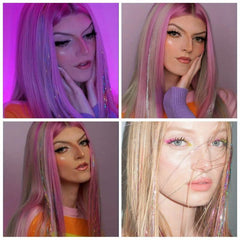 14pcs Hair Metal Bundle Highlights 48 Inch & 38 Inch Hair Extension Party