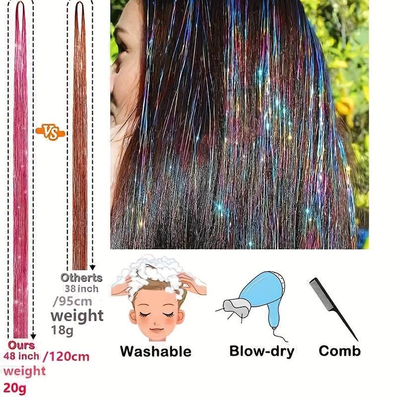 14pcs Hair Metal Bundle Highlights 48 Inch & 38 Inch Hair Extension Party