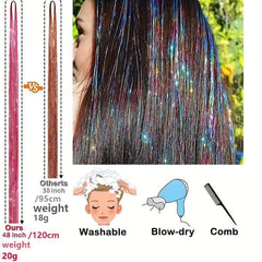 14pcs Hair Metal Bundle Highlights 48 Inch & 38 Inch Hair Extension Party