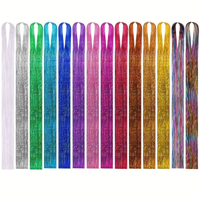 14pcs Hair Metal Bundle Highlights 48 Inch & 38 Inch Hair Extension Party