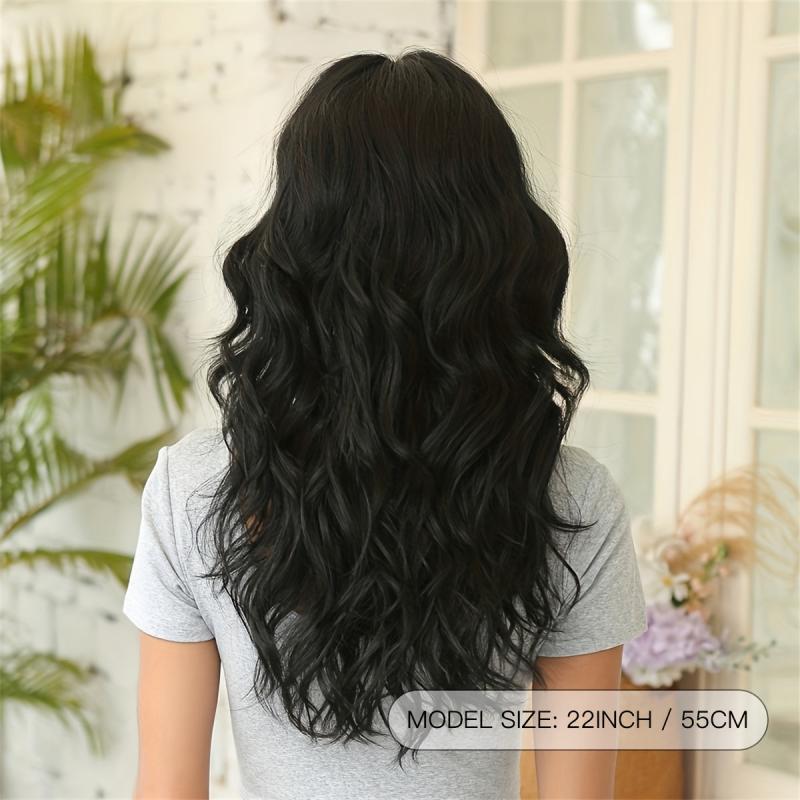 Long Wavy Hair With Bangs Synthetic Wig