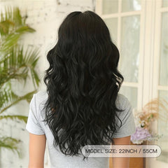 Long Wavy Hair With Bangs Synthetic Wig