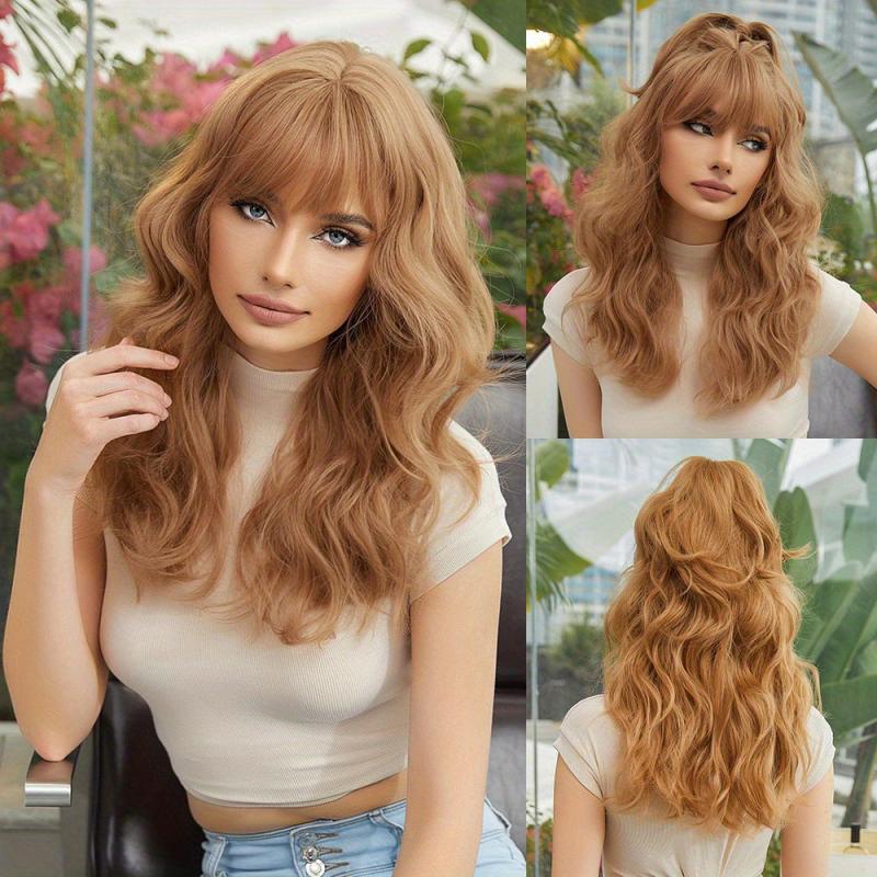 Long Wavy Hair With Bangs Synthetic Wig