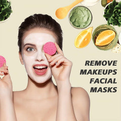 Round Cellulose Facial Sponges - 20 Pieces