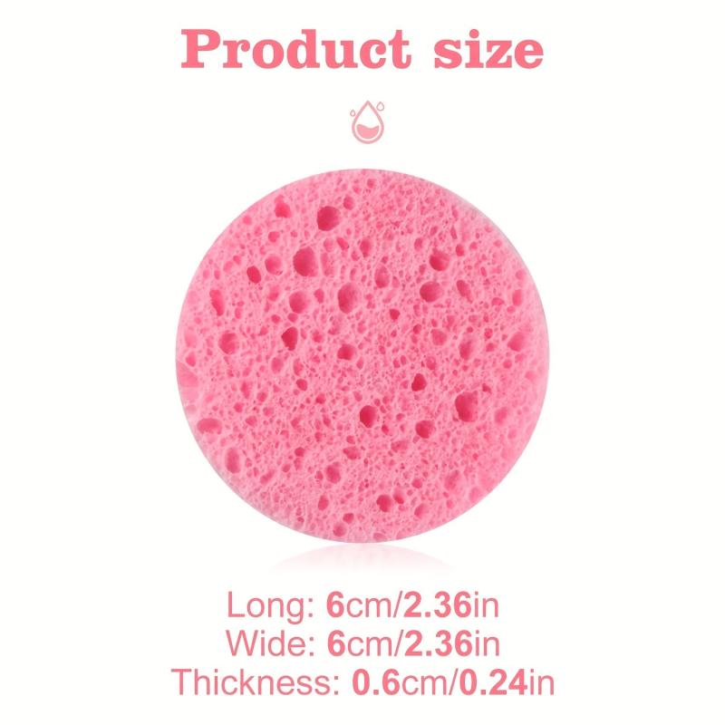 Round Cellulose Facial Sponges - 20 Pieces